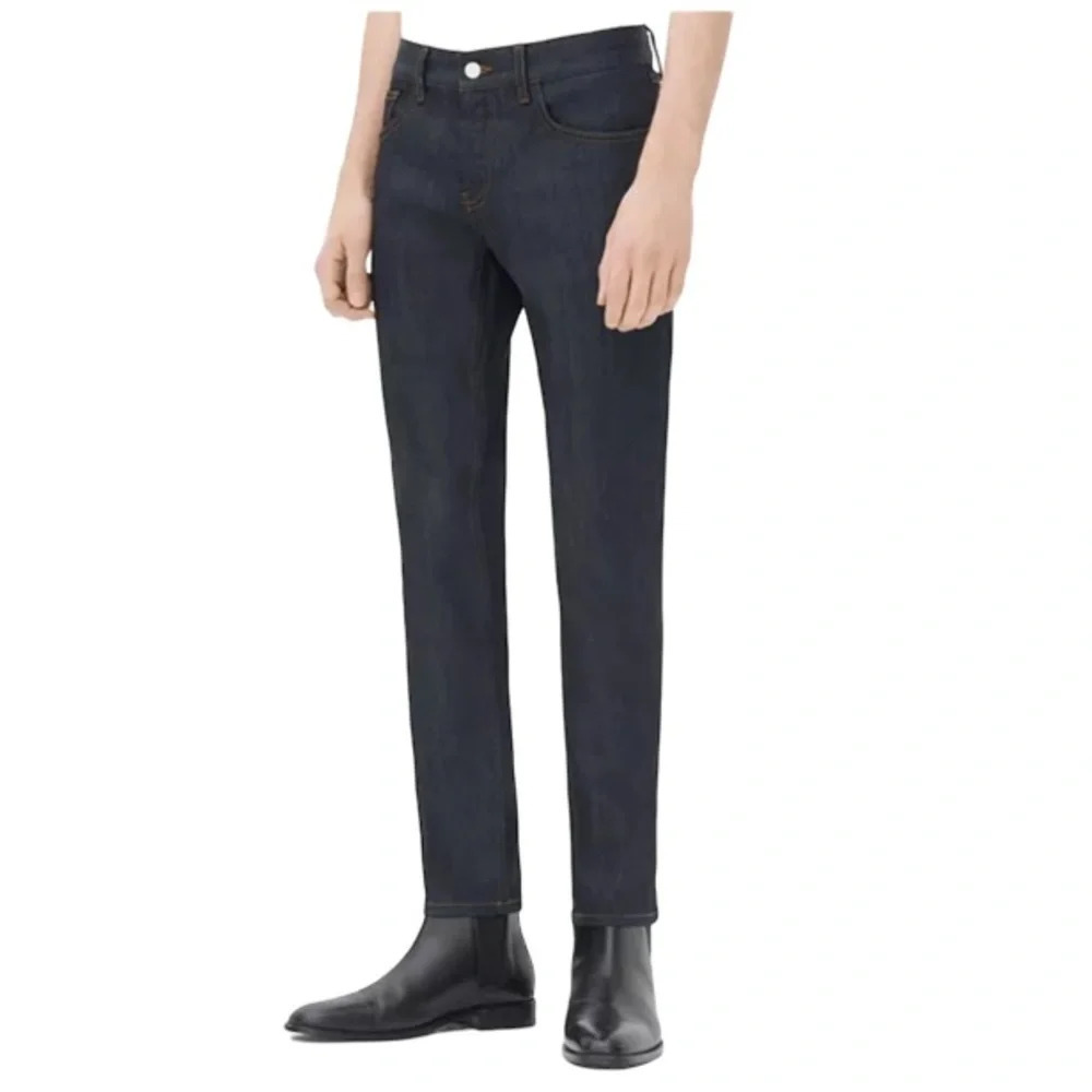 SANDRO Paris NWT Mens Skinny Jeans Brut Blue Dark Wash Denim Button Fly 31